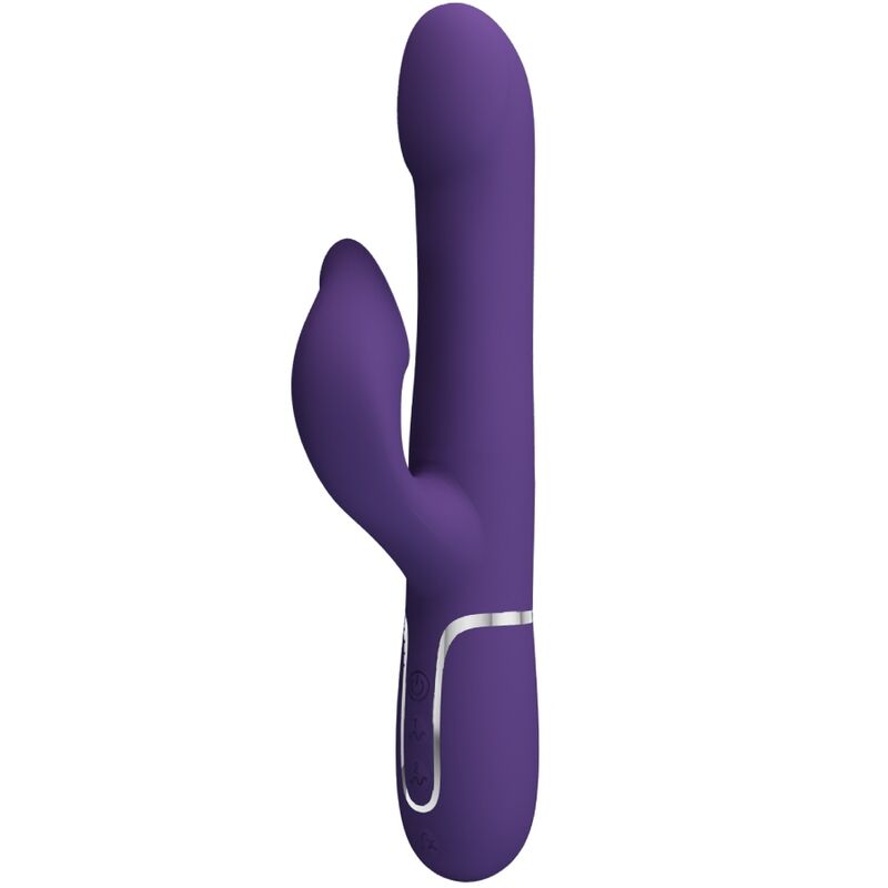 Pretty Love Zalin Vibrador de Conejo Perlas 4 En 1 Morado