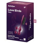 Satisfyer Love Birds Vary Bolas Vibratórias Aplicativo Gratuito Vinho Tinto