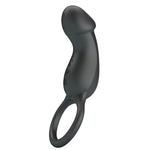 Pretty Love - Trae Anel Vibratório com Estimulador Preto
