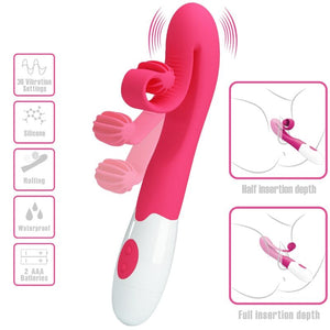 Romance - Vibrador e Estimulador 30 Velocidades Cor-De-Rosa