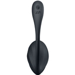 Satisfyer Ribbed Petal Estimulador de Ponto G Controle Remoto Preto Aplicativo Gratuito
