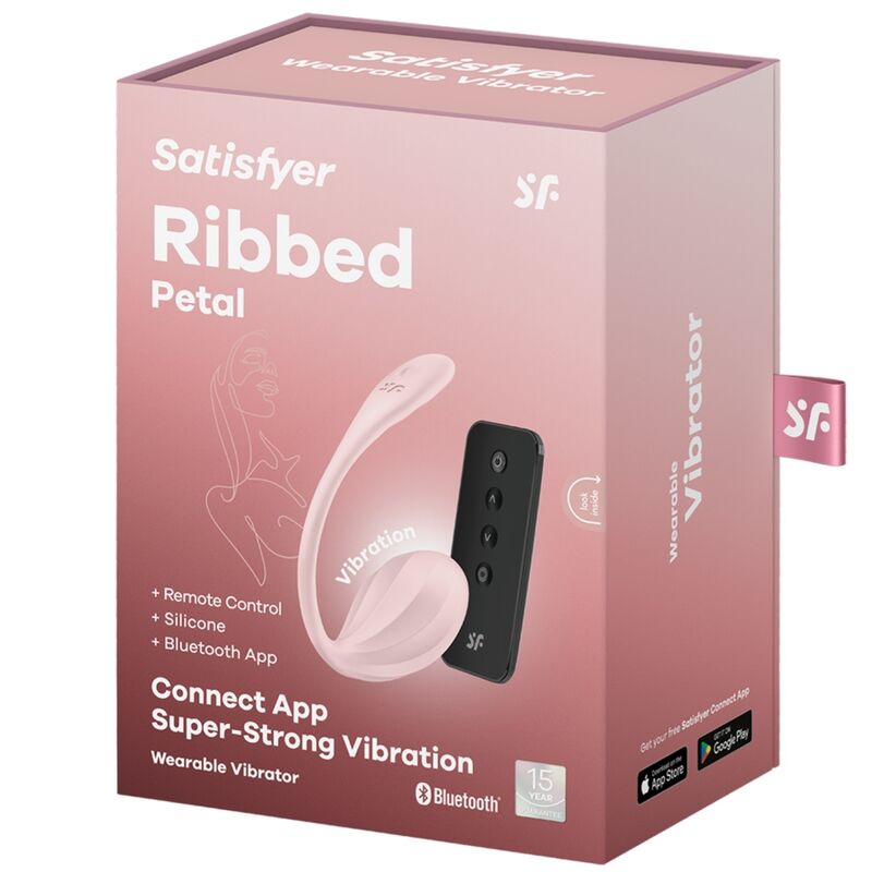 Satisfyer Ribbed Petal Estimulador de Control Remoto Punto G Rosa con Aplicación Gratuita