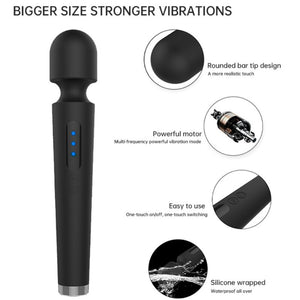 Armony - X Power Grande Massager e Vibrador 7 Vibrações Preto
