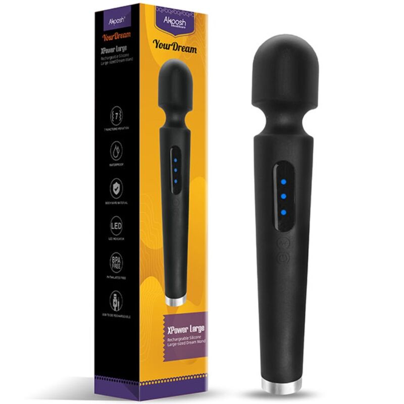Armony - X Power Grande Massager e Vibrador 7 Vibrações Preto