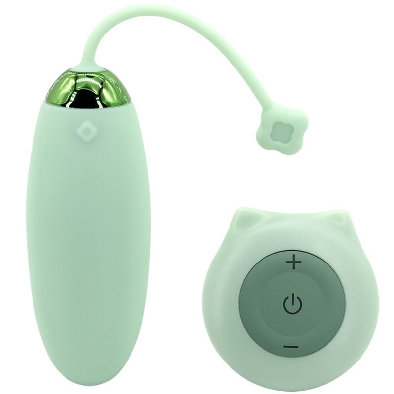 Armony - Kitty Fun Egg Vibrador Controle Remoto 10 Vibrações Verde