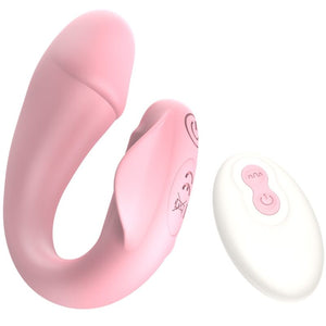 Armony - Freshfun Cici Stap-On Vibrador Controle Remoto e Aplicativo 10 Vibrações Rosa