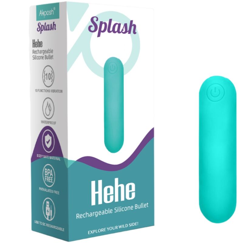 Armony - Splash Hehe Vibrador Bala Silicone 10 Vibrações 65 X 15 cm Verde