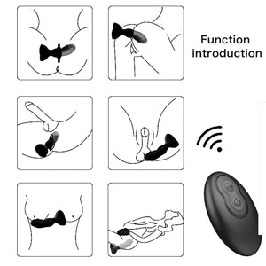 Armony - Extreme a Bloom Vibrador Rose e Controle Remoto de Plug Anal Preto