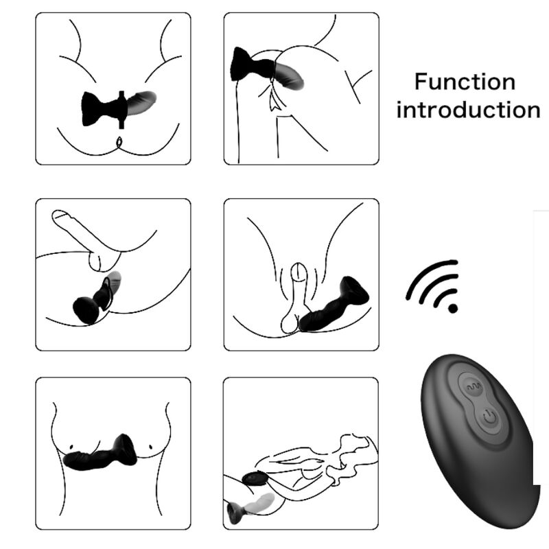 Armony - Extreme a Bloom Vibrador Rose e Controle Remoto de Plug Anal Preto