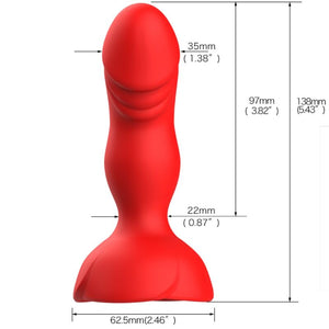 Armony - Extreme a Bloom Vibrador Rose e Plug Anal Controle Remoto Vermelho