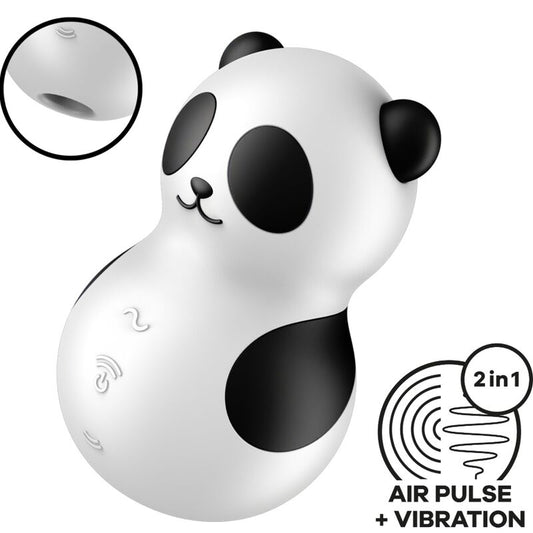 Satisfyer Pocket Panda Estimulador y Vibrador Blanco y Negro