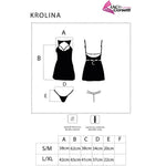 Livco Corsetti Fashion Krolina Lc 90734 Chemise + Tanga Preta S/m