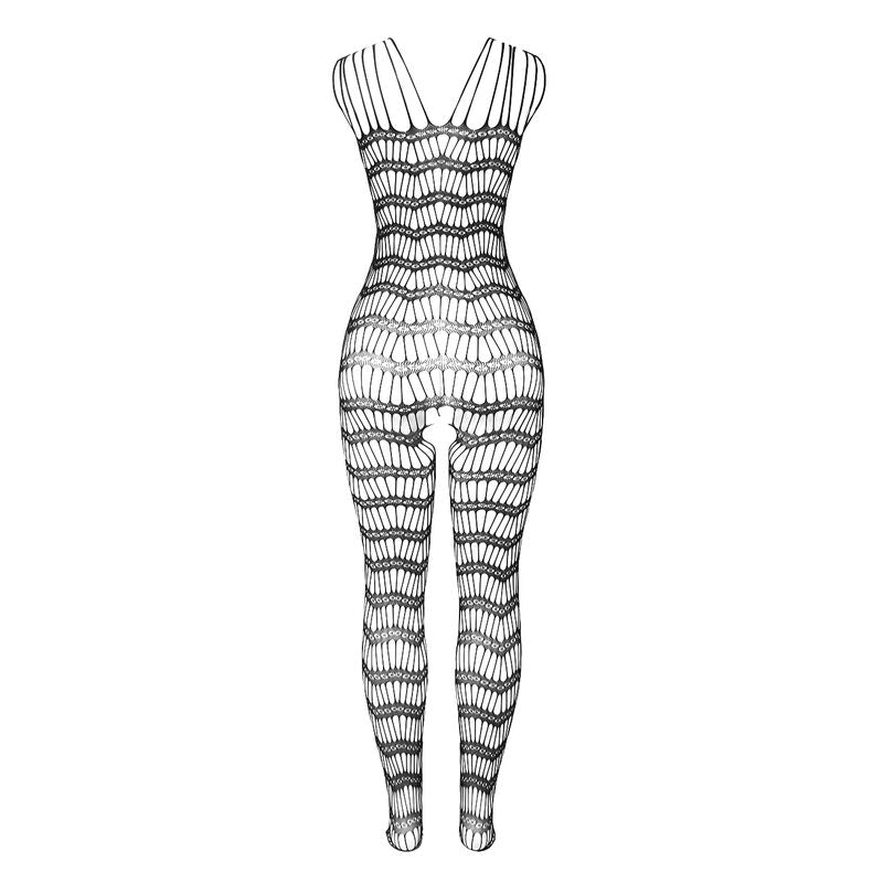 Subblime - 951696 Bodystocking De Red Con Alas En Los Hombros Negro Talla Única