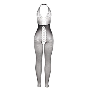Subblime - 951832 Bodystocking com Costas Abertas e Detalhes Cruzados Preto Tamanho Único