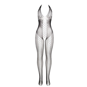 Subblime - 951832 Bodystocking com Costas Abertas e Detalhes Cruzados Preto Tamanho Único