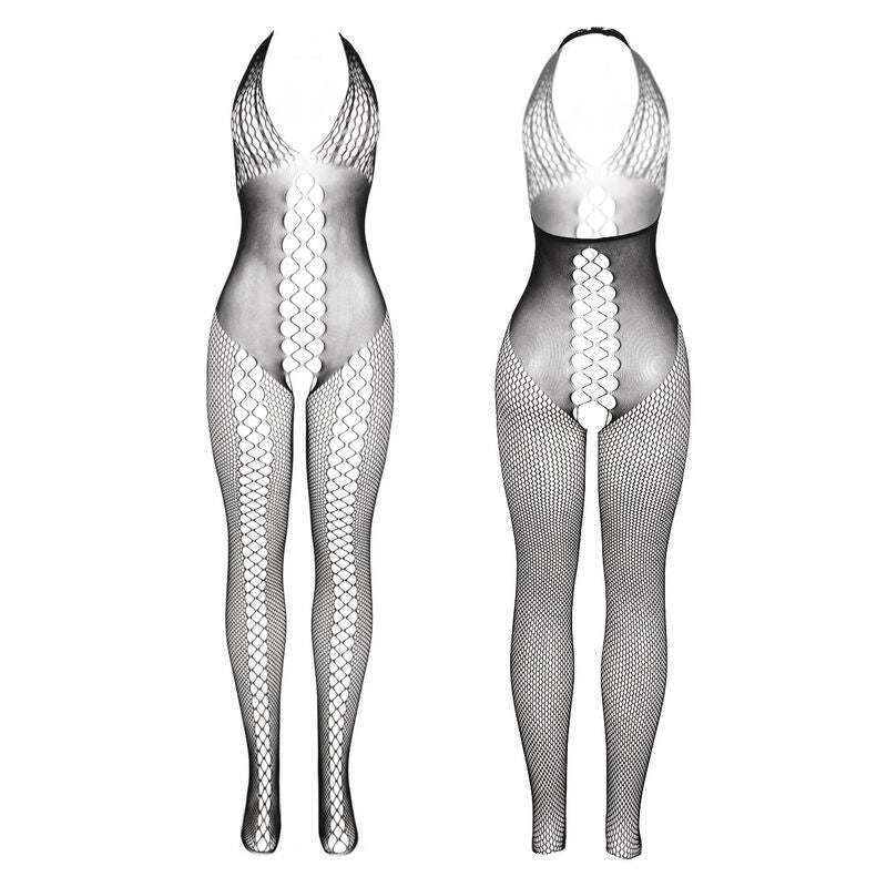 Subblime - 951832 Bodystocking com Costas Abertas e Detalhes Cruzados Preto Tamanho Único