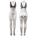Subblime - 951993 Bodystocking Transparente de Red sin Espalda Negro Talla Única