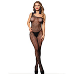Subblime - 952037 Bodystocking de Alta Costura Com Diamantes Preto Tamanho Único