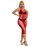 Subblime - 952327 Vestido Longo Red Fishnet Tamanho Único