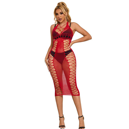 Subblime - 952327 Vestido Longo Red Fishnet Tamanho Único