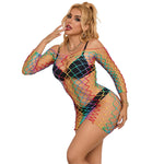 Subblime - 952426 Vestido de Manga Larga de Red Rainbow Talla Única