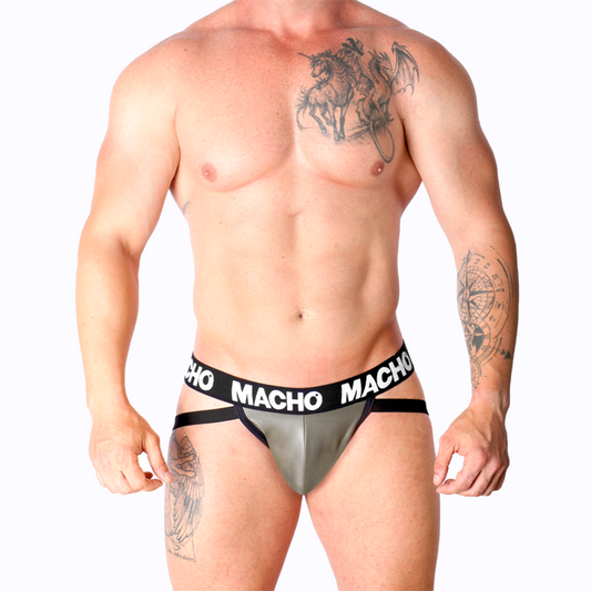 Macho Mx27gr Jock Cuero Gris Beige L