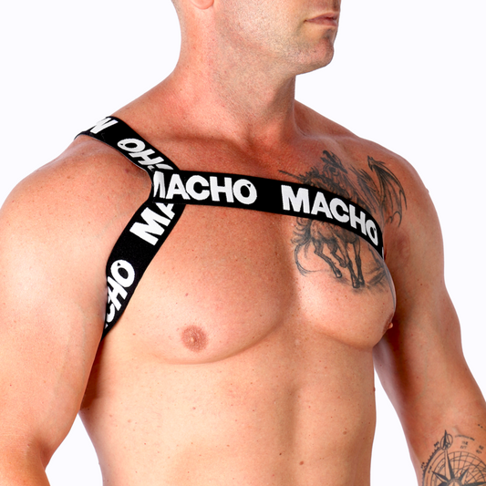 Macho - Arnês Romano Branco L/XL