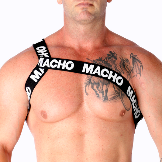 Macho - Arnês Romano Branco L/XL