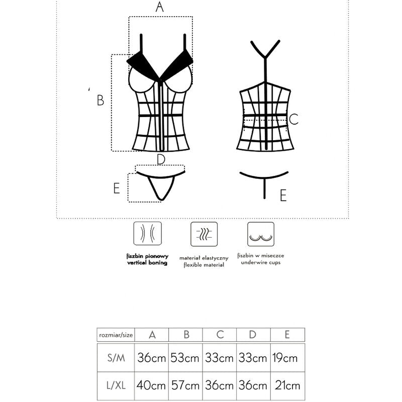 Livco Corsetti Fashion Laura Lc 20215 Corset + Tanga S/m