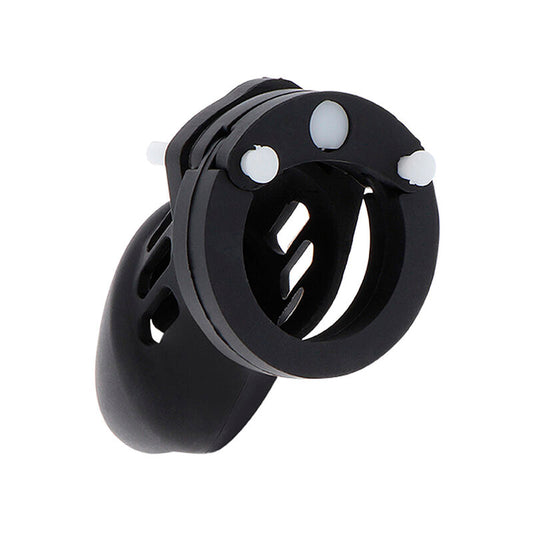 Deseo Oculto Jaula de Silicona de Castidad Extrema Talla S Negro