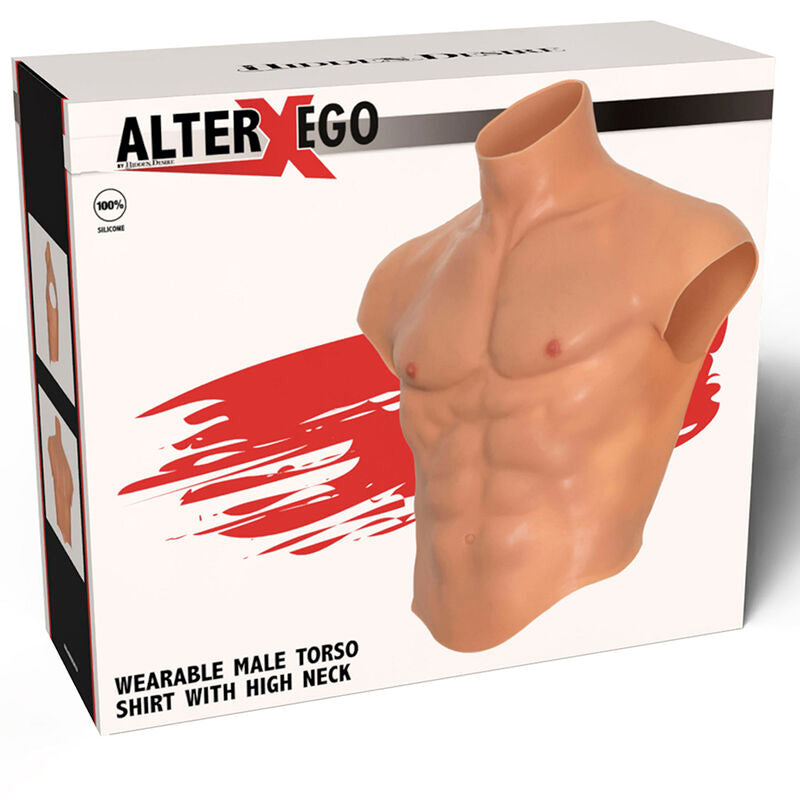 Hidden Desire Alter Ego Silicone Masculino Tronco Camisa Com Carne Abs