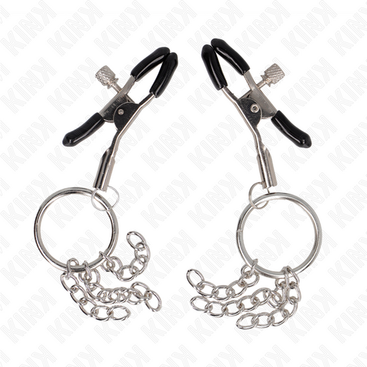 Kink - O Ring Grampo de Bico e Pequena Corrente Prata 6 cm