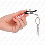 Kink - O Ring Grampo de Bico e Pequena Corrente Prata 6 cm