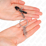 Kink - O Ring Grampo de Bico e Pequena Corrente Prata 6 cm