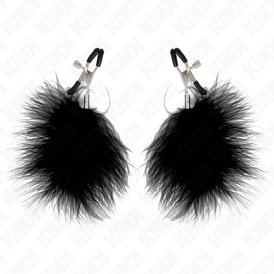 Kink - Grampo de Pena Para Bicos Preto 7 cm