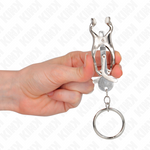 Kink - O-Ring Trevo Japonês Grampos de Bico Prata
