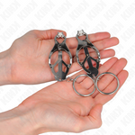 Kink - O-Ring Trevo Japonês Grampos de Bico Prata