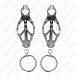 Kink - O-Ring Trevo Japonês Grampos de Bico Prata