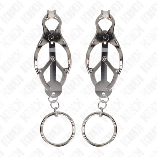 Kink - O-Ring Trevo Japonês Grampos de Bico Prata