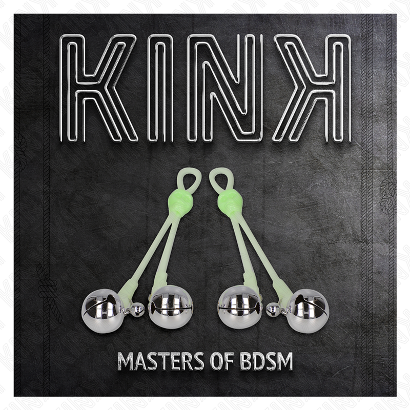 Kink - Pinças de Crânio Luminosas Com Anel Sinos Ajustáveis Verde / Prata