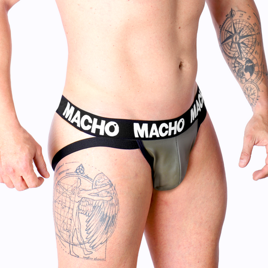 Masculino Mx27gr Jock Cuero Gris Beige S