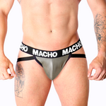 Macho Mx27gr Jock Couro Cinza Bege S