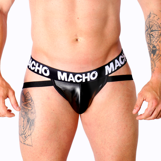 Macho - MX25NC Jock Couro Preto XL