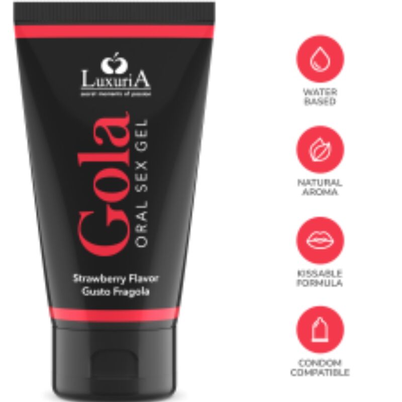 Intimateline Luxuria - Gel Sabor Fresa para Sexo Oral 50 ml
