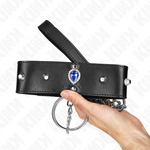 Kink - Collar de 65 cm con Asa y Diamantes Azules Ajustable de 36-43 cm x 5 cm