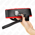 Kink - Collar con cinturón de 116 cm con correa de cuero roja ajustable de 40-48 cm X 6 cm