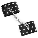 Kink - Retenciones de Muñeca con Snap Fasten Completo de Remaches Negros Ajustables 19-24 cm X 5,5 cm