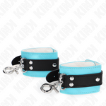 Kink - Retenções de Pulso Fecháveis Premium Preto / Azul Ajustáveis 21-28 cm X 5,5 cm