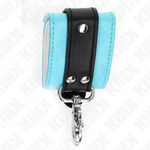 Kink - Retenções de Pulso Fecháveis Premium Preto / Azul Ajustáveis 21-28 cm X 5,5 cm