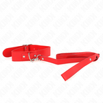 Kink - Collar con cinturón 116 cm Asa roja ajustable 32-50 cm X 8 cm